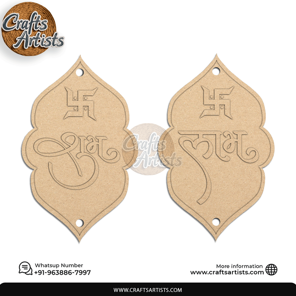 Royal Arch Shubh Labh Sun Shape MDF Laser Cutout Set Design-7