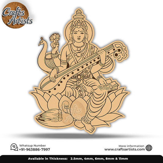Saraswati Premarked MDF Cut Out - Design 1