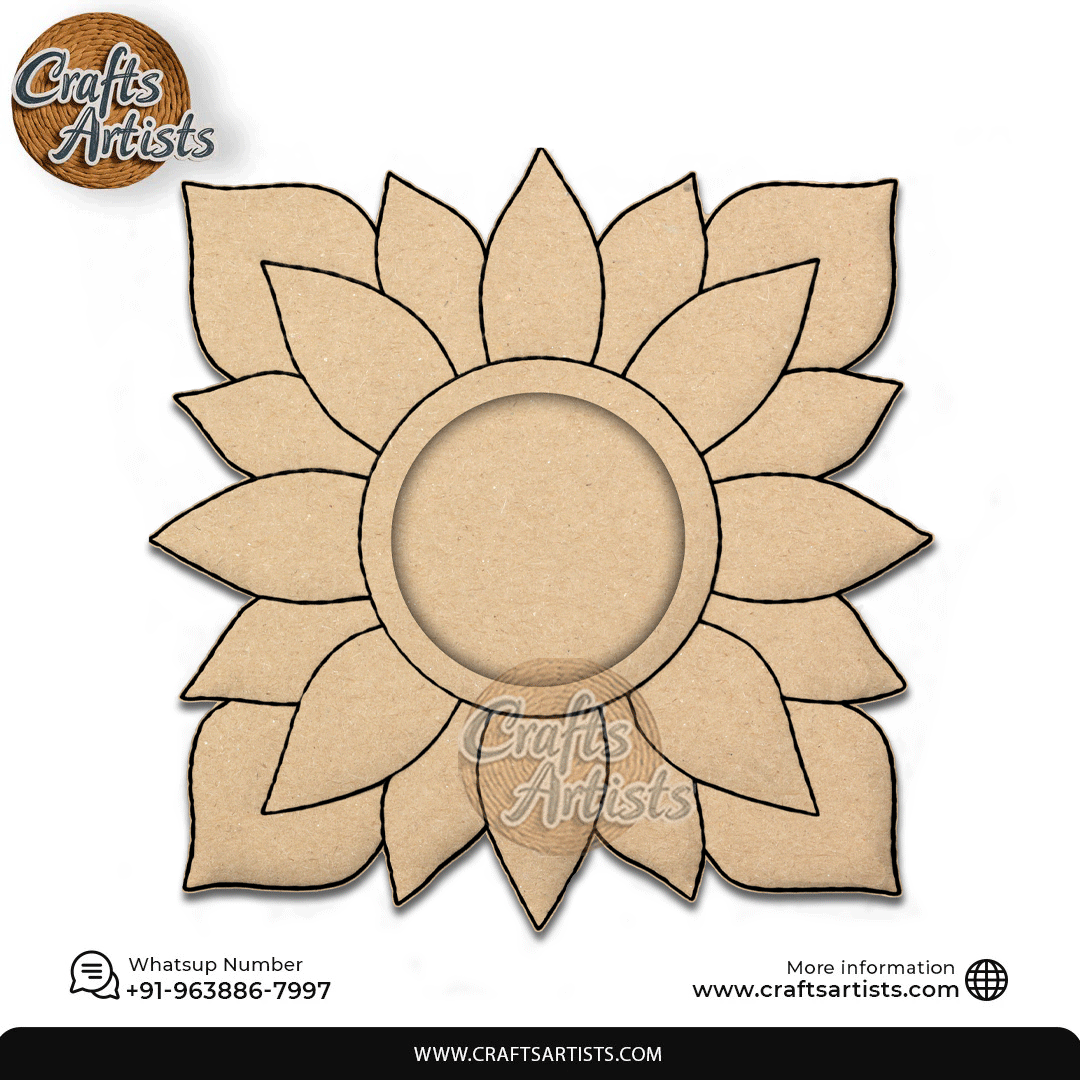 sunflower/lotus laser-cut 2-layer mbf plain base light holder – design 11