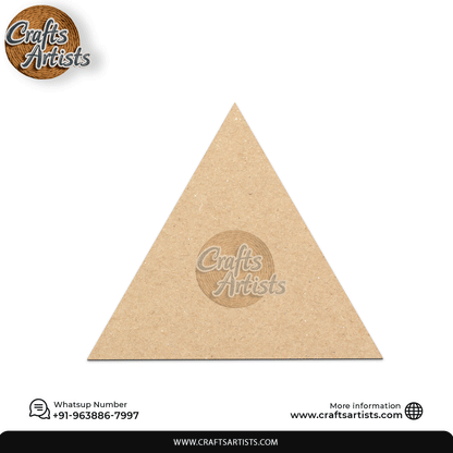 Triangle MDF Laser Cut Fridge Magnet Plain Base  Design-12