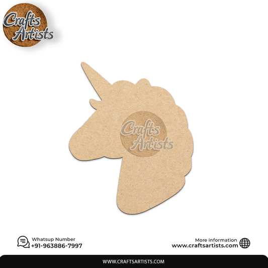 Unicorn MDF Laser Cut Fridge Magnet – Plain Base Design-35