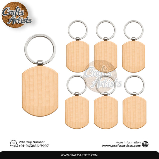 Wooden Pine Branding Keychain | Custom Laser Engraved Wooden Key Ring Design-1