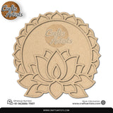 Wooden MDF Rangoli | Lotus Decorative MDF Rangoli Base Design-1